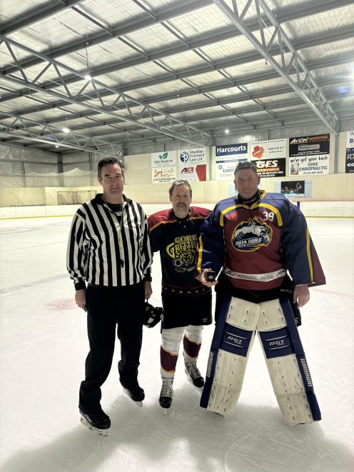 Michael Farley, Dave Dunlop and Grant Scott were each given life memberships to Ice Sports...
