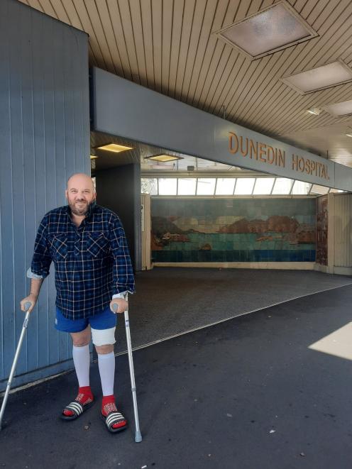 Brendon Murray being discharged from Dunedin Hospital after a life-threatening bout of a rare...