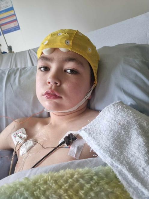 Corbin Belt during his recent stint in hospital.