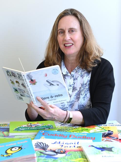 University of Otago psychology researcher Professor Elaine Reese reads some children’s books...