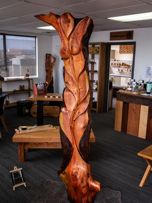 Steve Molloy’s sculpture, made from the tip of the iconic Champagne Tree that was felled in 2022....