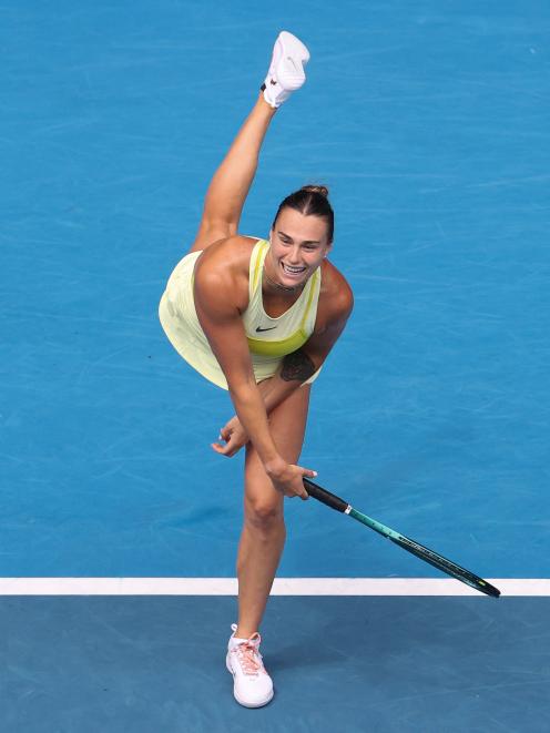Can anyone stop Aryna Sabalenka this year? Maybe Coco Gauff in Paris. PHOTO: GETTY IMAGES
