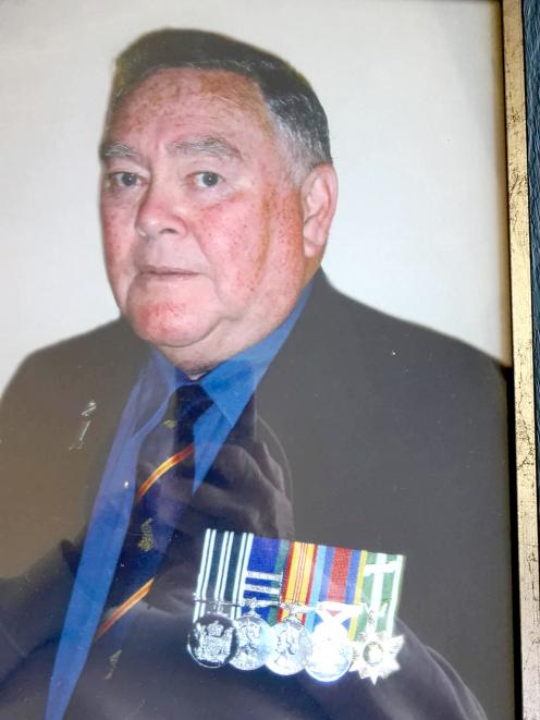 Doug Stanton wearing his medals. Photo: Supplied
