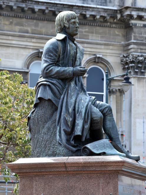 Robbie (Rabbie) Burns presides over the Octagon. PHOTO: PETER MCINTOSH