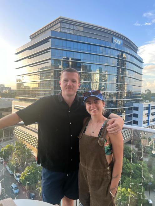 James Moore and Tayla Galletly have been living in Brisbane for the past six months.