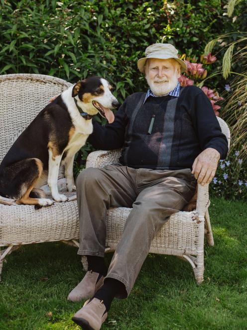 Malcolm MacKenzie relaxes with his loyal farm dog Tess.