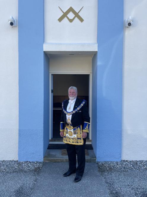 New Zealand Masons Grand Master, James L Watt, ready to go to a meeting at the Wanaka Masonic...