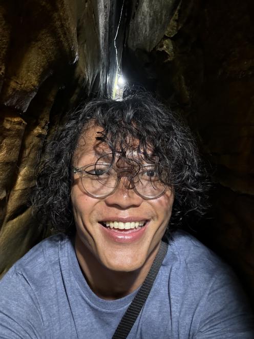 Indigo Room co-owner Charlie Chieng at the Cave temple in Taiwan in 2024. PHOTO: SUPPLIED