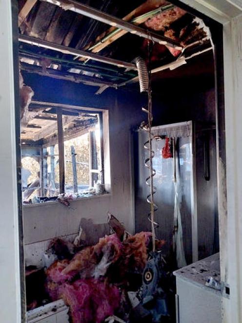The fire destroyed the bathroom, toilet, and laundry in the Norwood Rd house. Photo: Supplied