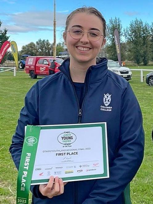 Zoe McElrea a Young Farmer of the Year, plans on a future combining political study with real...