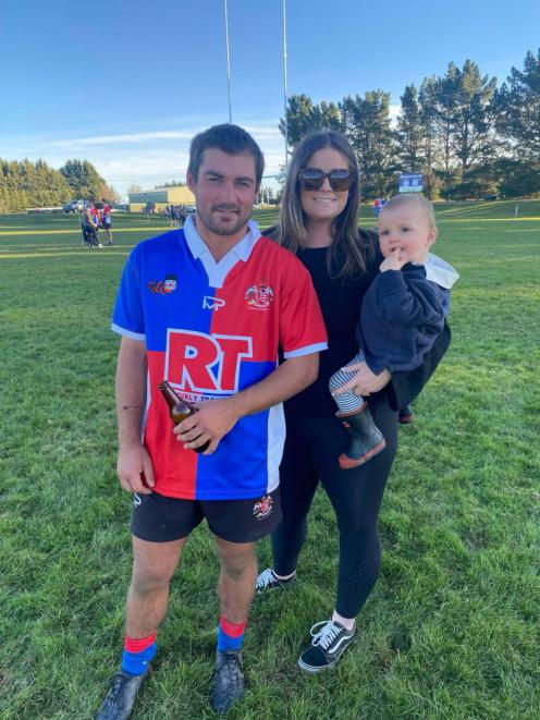 Bella Nolan and her fiance Ben Maxwell and son George are enjoying the Maniototo community. PHOTO...