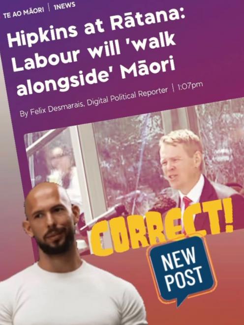 A screenshot of an Instagram reel posted by Labour's Māori caucus account which includes a GIF of...