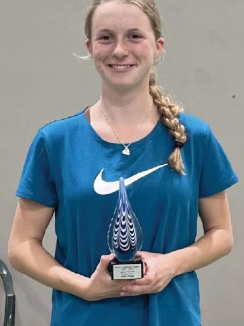 Ruby Young, seen here with the junior female player of the year trophy she jointly won with...