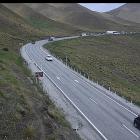 Traffic builds up a bit on the Lindis Pass near the site of the crash. Photo: NZ Transport Agency