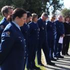 Balclutha police staff remember the fallen yesterday at the first Remembrance Day held in...