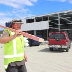 Construction worker Phil Broome at the site of the new Placemakers and Mico Bathrooms building in...
