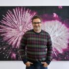 Reuben Paterson sees his new collection ‘‘Black Matters’’ hung at Milford Gallery in Dunedin. Photo by Gerard O'Brien.