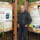 Wakatipu Heritage Trust trustee David Clarke looks over some of the new information panels...