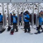 About 150 people were lined up ready and waiting for the chairlifts to be turned on at Coronet Peak for the first time this winter on Saturday morning.  Photo: Tracey Roxburgh