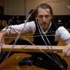 Andrew Glover as conscientious objector Archibald Baxter rehearses for War Hero. Photos: Gregor Richardson