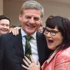 Cindy Cavanagh-Monaghan, of Blue Mountain College, with Prime Minister Bill Englishat the awards...