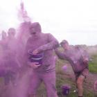 Waitaki Mayor Gary Kircher battles Waitaki District Council Youth Council members (from left)...