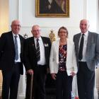 QEII National Trust Otago representative Robin Thomas (left), Gary and Judy Shields and trust chairman Mike Jebson at a celebration of the trust's 40th anniversary in Wellington yesterday. Photos: Supplied