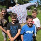 Charlotte Gregan (12, left), Archie McDiarmid (10), Tyne Grant (10) and Will Becker show off the...
