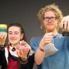 No-waste nomads Liam Prince and Hannah Blumhardt with some of their favourite tools to ward off...