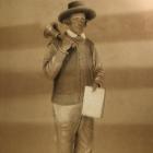 Sandy Low and his bell. Photos: Toitu Otago Settlers Museum