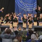 Portobello Kindergarten pupils take to the stage during Dunedin's 25th Polyfest at the Edgar...