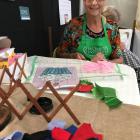 Wakanui WI member Bernice Laird demonstrates craft from yesteryear making rag mats and three-dimensional hook rugs at the Ashburton A&P Show. Photos: Toni Williams