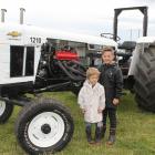 Enjoying the exhibits at Crank Up are Lachie (left) and Flynn McCallum. The pair love tractors...