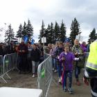 People lined up to get into the game at the Wanaka Showgrounds. Photos: Kerrie Waterworth