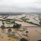 Photographs taken yesterday from a helicopter show the extent of flooding in the Mataura area,  one the places worst affected by the flooding. Photos: High Country Helicopters