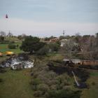 Helicopters fight a fire at Glen Warren Reserve, Oamaru. PHOTOS: REBECCA RYAN/LAURA SMITH...