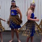 Twirling their piupiu skirts at the Tribal Nations Motorcycle Club Mosgiel Family Community Fun...