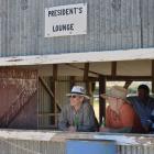 Jon Bull (left) and Alan Kerr, both of Hawea, take in the atmosphere.

