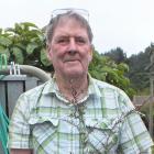 Peter Shone  with one of the manuka he grew from seed. PHOTOS: GILLIAN VINE