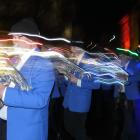 Members of the Mosgiel Brass Band entertain the crowd during the Dunedin Midwinter Carnival...