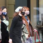 Shoppers in George St were wearing masks on the first day of Alert Level 2 restrictions yesterday...