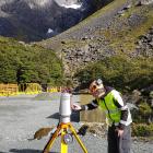 Avalanche technician Simon Morris checks the Lidar unit. PHOTOS: SUPPLIED
