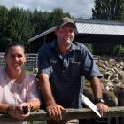 Olrig Station owners Nikki and Elliott Heckler at their annual on-farm merino sheep sale.