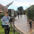 Musician Darcy Kerr (above) welcomed guests to Te Rau Aroha Marae in Bluff with a mix of local...