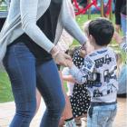 Dance fun . . . Dancing was Emma Batty of Waikuku, and her son Ollie aged 3.  PHOTO: JOHN COSGROVE

