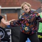 Zumba instructors (from left) Rachel French, Jan Still and Debiree Cron were feeling the music on...