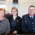 Tracey Wood, of Alexandra, with Jill Marsh and Fire and Emergency Otago district manager Phil...
