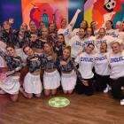Otago Dancers at the Fifa fanzone pose at the Dunedin Town Hall on Thursday evening. Photos:...