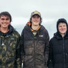 Ethan Hayes and James Armitage, both of Lumsden, and Jake Heslop, of Clinton. PHOTOS: RHYVA VAN...