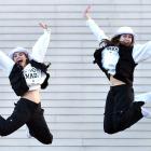 Winners of the Mini Crew Junior Hip Hop, Martha McAuley (left) and Lucy Grant, both 17, of Queen...